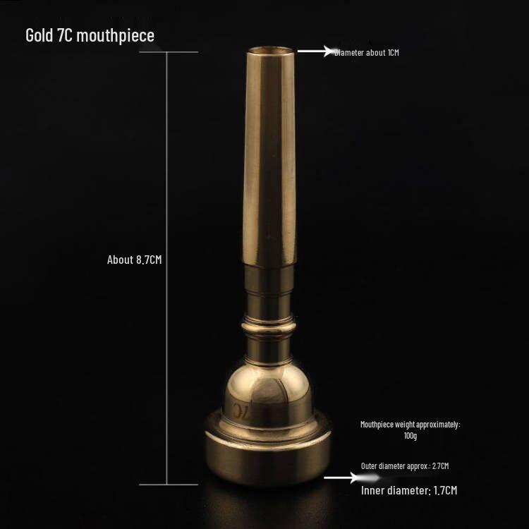 Gold & Silver Trumpet Mouthpieces: 3C, 5C, 7C – Brass Wind Instrument Accessories