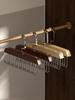 Multi-functional Solid Wood Hanging Rack with Plastic Hooks for Underwear and Vests