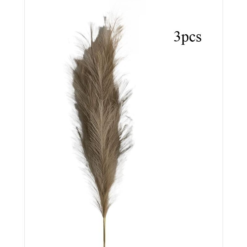 3pcs Large Artificial Pampas Grass 120cm Tall Fluffy Faux Reed Boho Home Wedding Decor Fake Flowers
