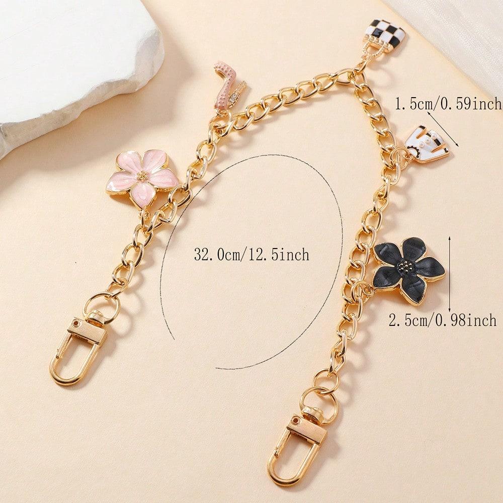 1PC Flower Bag Charm Travel Accessory, Fashion Casual Handbag Shoulder Bag Pendant Chain, Suitable for All Kinds of Bags, Holiday Gift