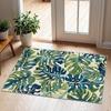 VIKAMA Tropical Monstera Leaf Floor Mat Anti Slip Easy Clean Green Jungle Plant Print Entry Hallway Indoor Home Decor