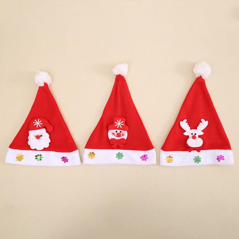 Kids Charming Christmas Hat Featuring Cute Cartoon Decorations Ideal For Parties Holiday