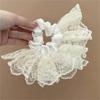 Invisible Elastic Lace Scrunchie Double Layer Ballet Skirt Hair Tie Sweet Lace Hair Bands For Casual And Prom Occasion