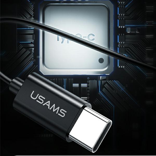 Usams Słuchawki Stereo Ep-43 Metalusb-C Czarny/Black Hsep4301