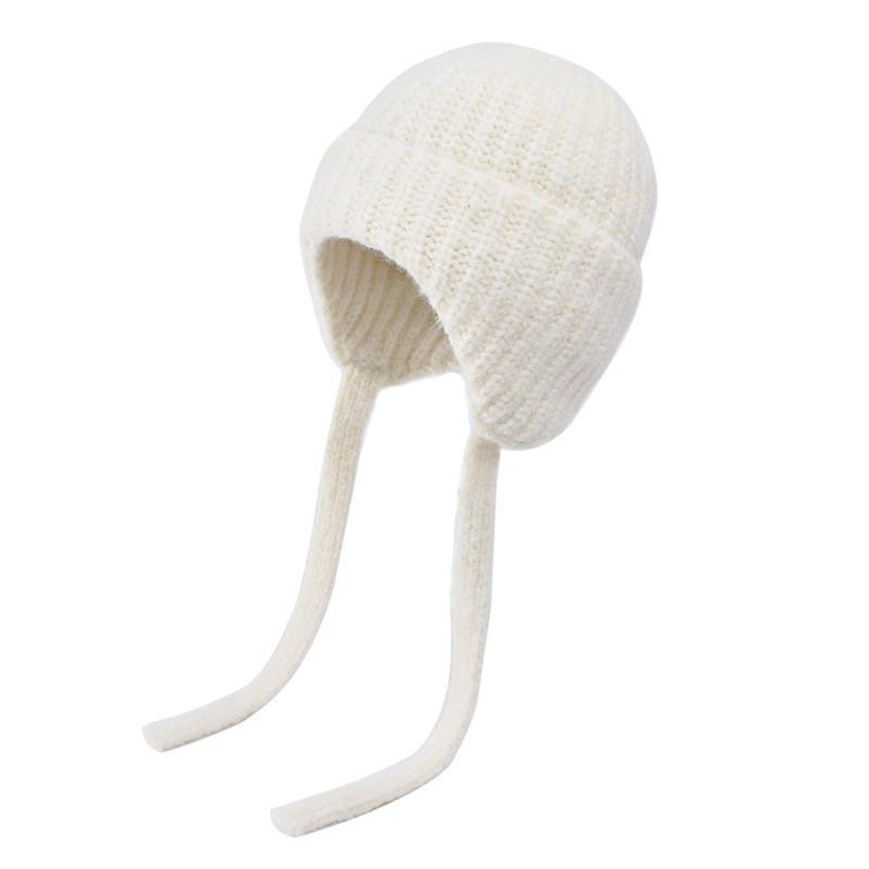 Knit Hat For Women Winter Warmth Windproof Wool Blend Casual Ear Coverage