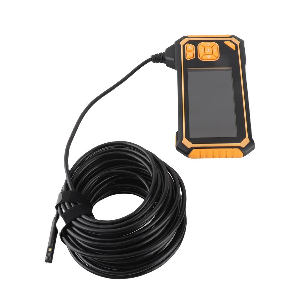 Endoskopická kamera 8mm Duální objektiv 1080P HD 4,3palcový Barevný LCD displej Boroskop Inspekční kamera se světlem pro