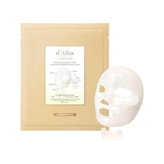 [d Alba Official] Vita Capsule Hydrogel Mask 8 Pieces Vita Capsule Hydrogel Mask - Dullness, Age Spots, Freckles Vitamin C Adhesive Hydrogel Mask