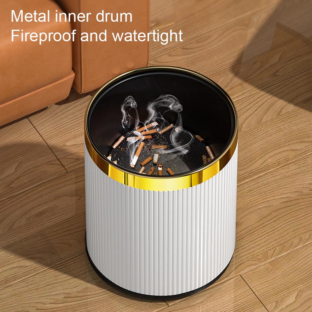 Kitchen Bathroom Metal Trash Can Wastebasket Garbage Bin Universal Fashionable Outdoor For Bedroom Cleaning Tools