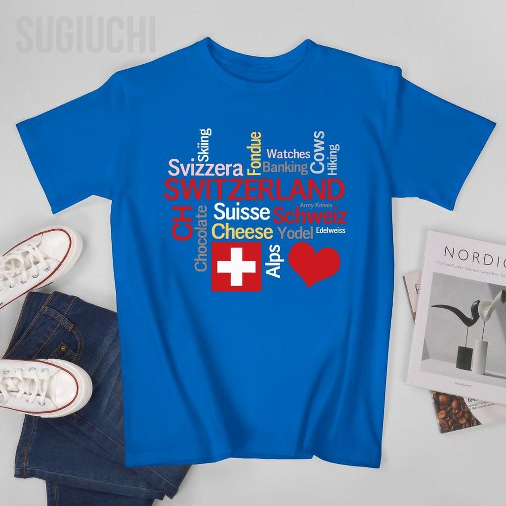 Unisex Why I Love Switzerland Tshirt Tees Oneck T Shirts WoUnisex Boys 100 Cotton TShirt