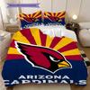 Arizona Cardinals Pattern Bedding Quilt Set Quilt Cover Pillowcase Home Decoration Birthday Gift (1 * Duvet Cover + 2 * Pillowcase, Without Core)