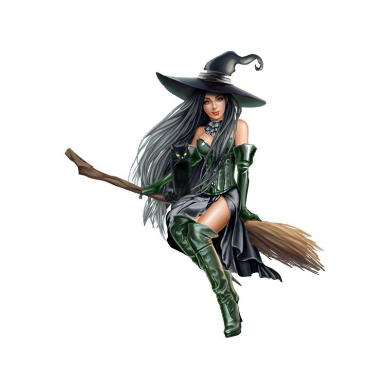 

J467# Fantasy Witch Sticker on the Car Vinyl Decal Waterproof Decoration Car Stickers Decor B-13.5x15cm