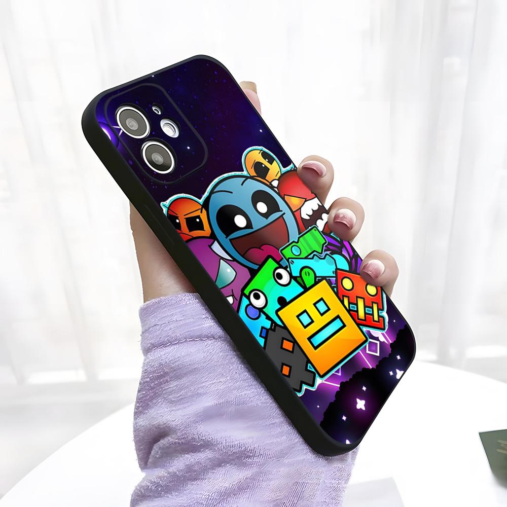 

Game G-Geometry Dash Phone Case For IPhone 17 Pro Max 15 Pro 16 14 Plus 12 13 Mini 11 Pro Shockproof Soft Cover iPhone11Pro