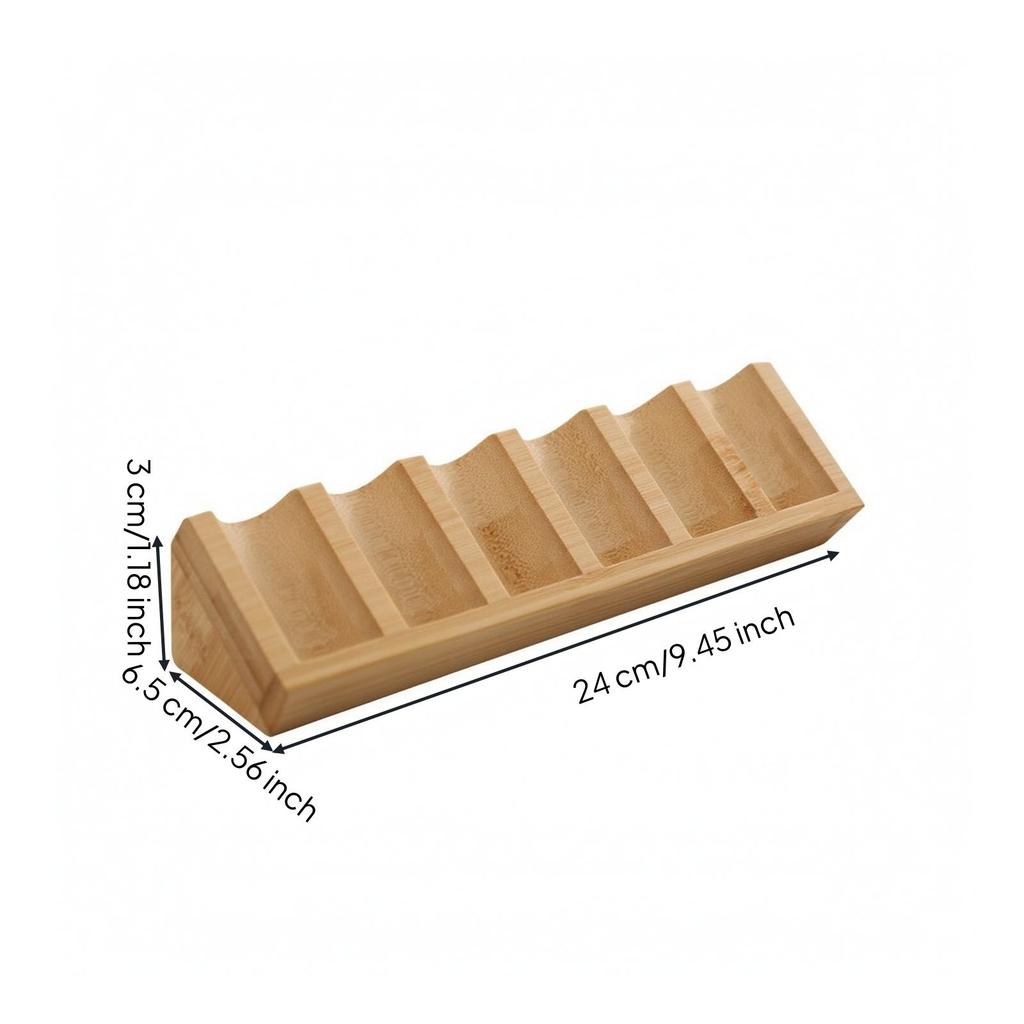 Bamboo and Wood Desktop Organizer Easy to Clean Cosmetics Storage Shelf