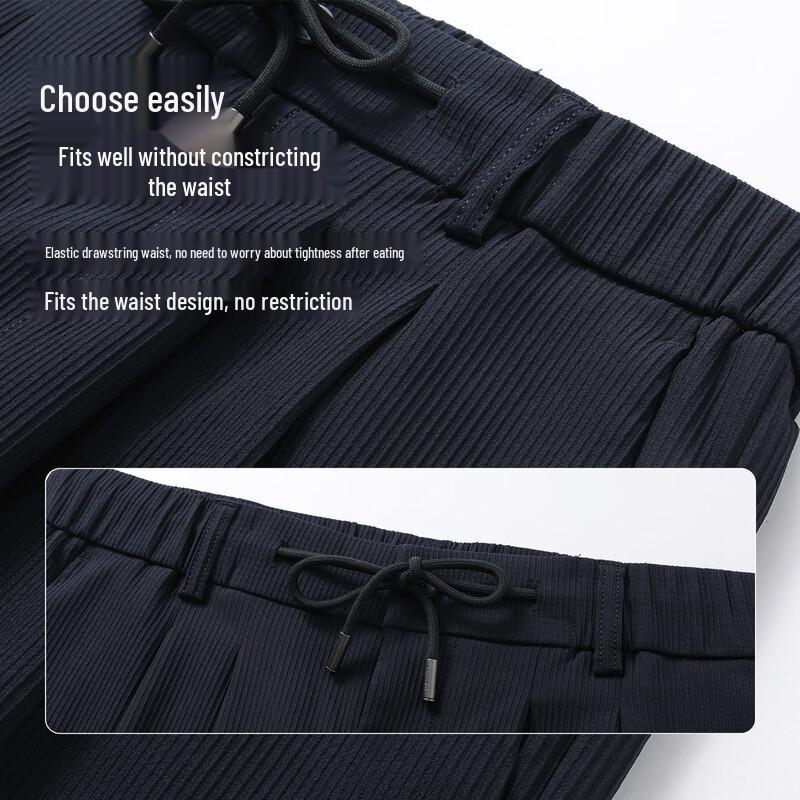 Langdeng Men's Loose Straight Tapered Casual Pants