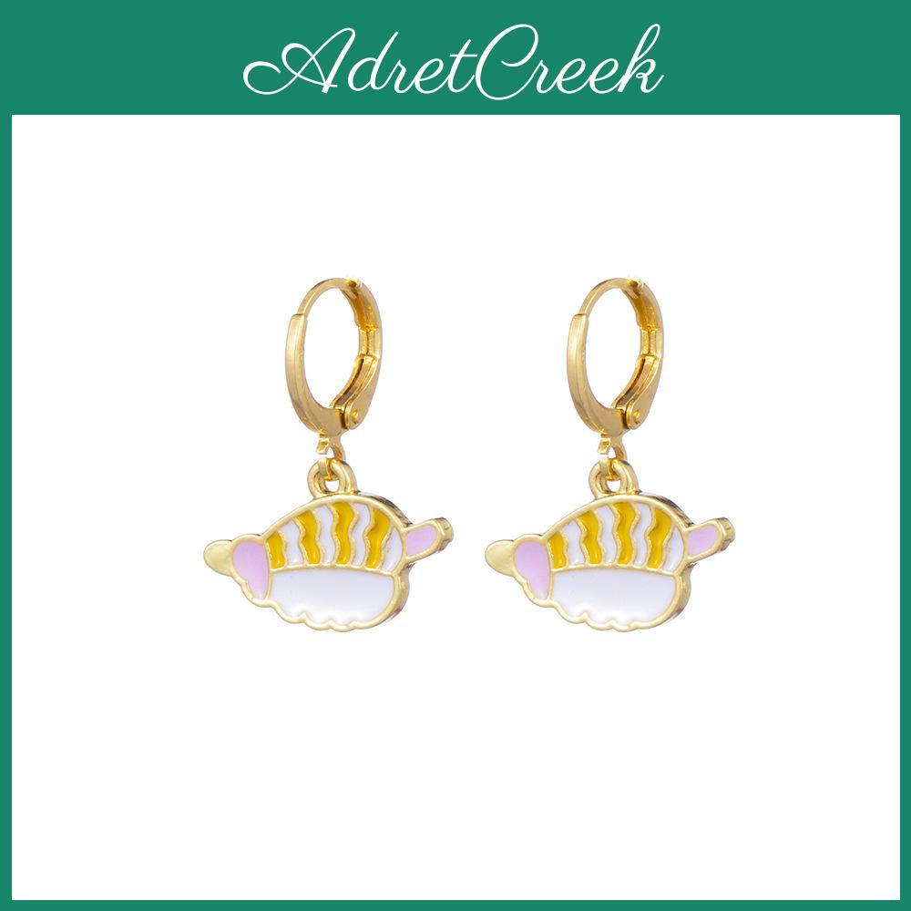 Fashionable And Trendy Rose Butterfly Cloud Earrings With Geometric Shapes Alloy Material For Street Style