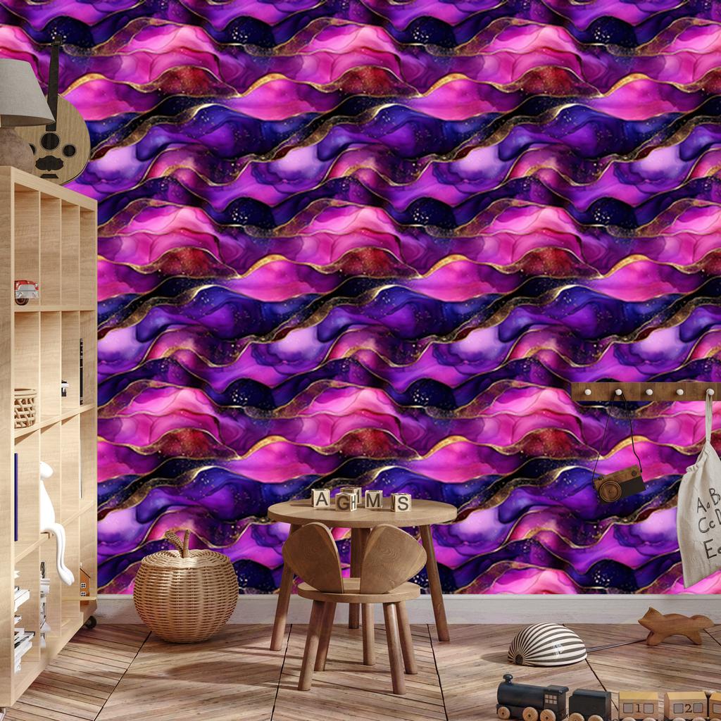 Ink Violet, Purple and Plum Wallpaper for Living Room and Bedroom 50x1000