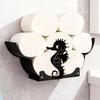 Large Capacity Wall Mounted Tissue Holder - Decorative Wrought Design for Bathroom or Kitchen, Item 132