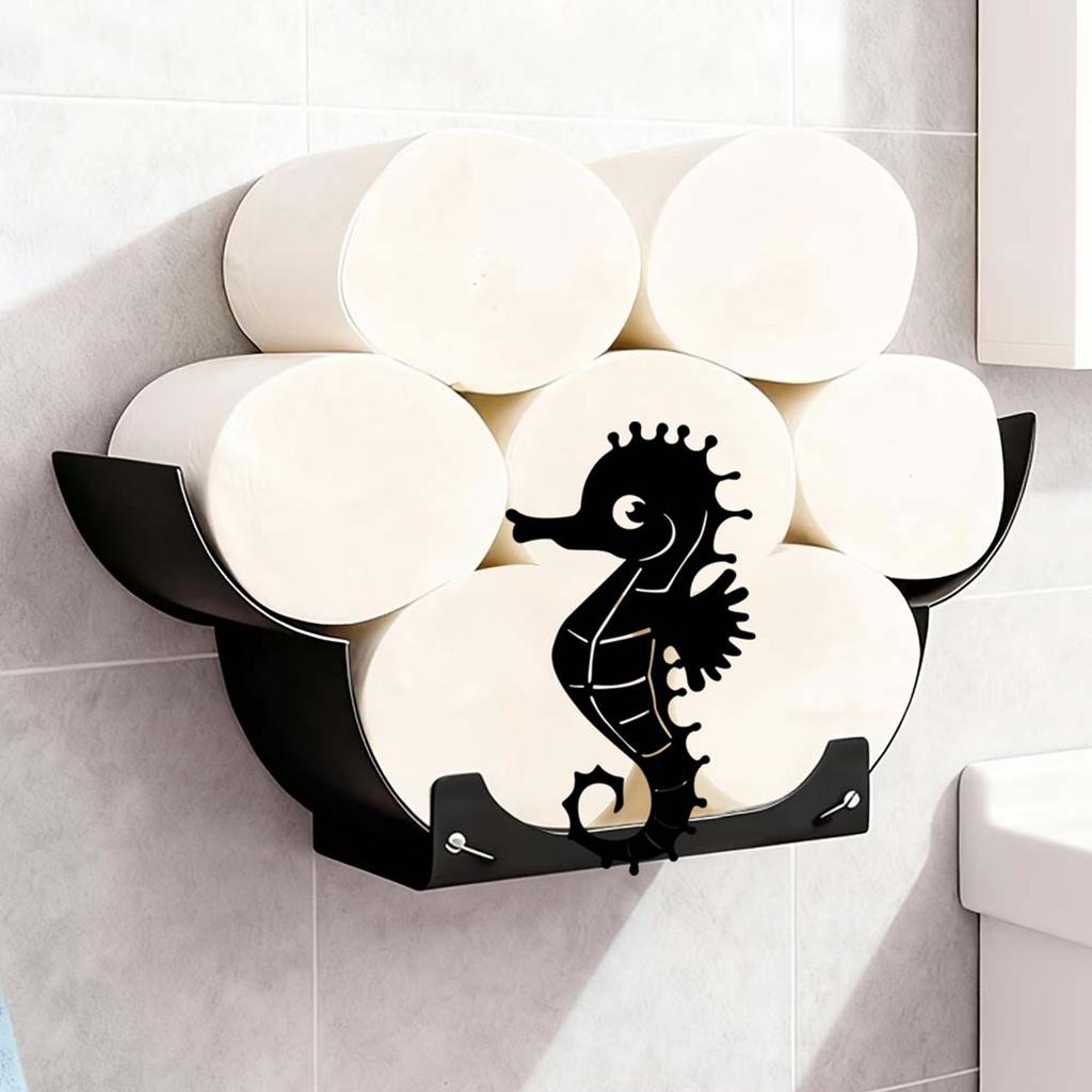 Large Capacity Wall Mounted Tissue Holder - Decorative Wrought Design for Bathroom or Kitchen, Item 132