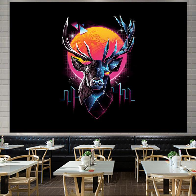 Zwierzęta Ins Styl tła Duży gobelin ścienny wiszący geometria Hipisowski gobelin Wystrój pokoju domowego Estetyczna dekoracja