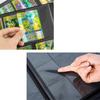 Black PU Leather Pokémon Card Binder with Zipper: 4, 9, & 16-Pocket Large Capacity Game Storage Book