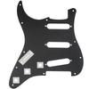 Musiclily Ultra 11-Hole SSS Stratocaster Pickguard, Anodized Aluminum, Black, for Fender American/Mexico Strat Electric Guitars