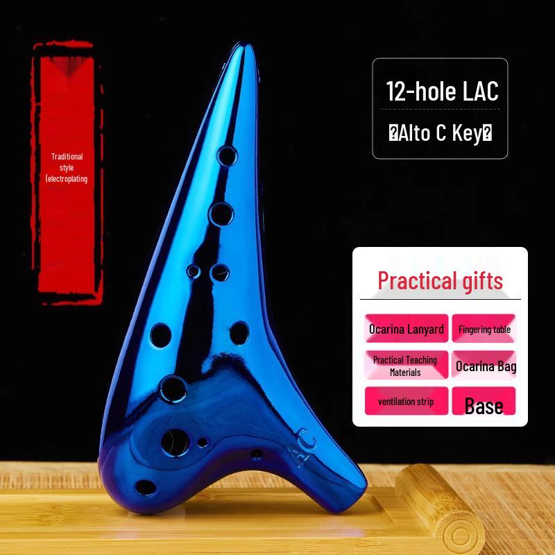 12-Hole Alto AC Ocarina: Stylish Beginner Instrument for Students