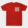 Asiatische Größe Herren Schwarz Print T-Shirt Rick-Roll No-Cut Print Baumwolle T-Shirt