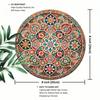 Vintage Moroccan Metal Tin Sign 8x8 Inch Retro Geometric Wall Art Home Decor
