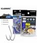 Sea Fishing Magic String Hook DK512 - UV Black Hair Hawk Beak Leader Single Hook for Deep Sea Boat Fishing 
