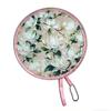 Round Flower Pattern Hand Fan Japanese Style Folding Fan Collapsible Flying Disk Fan With Pocket Portable Mini Fan Summer Travel
