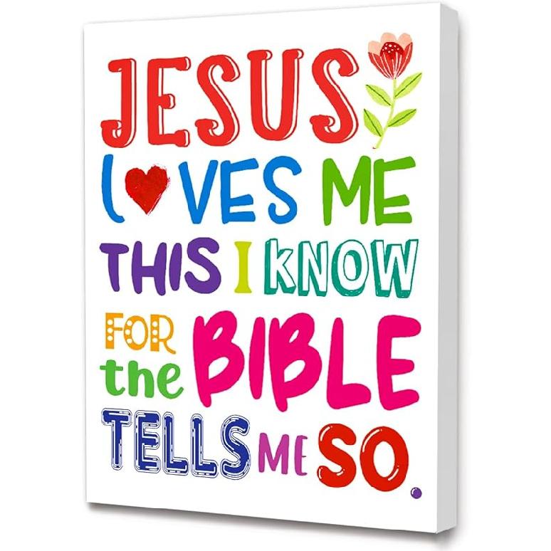 LISTNGBO Bible Verses Canvas for Kids, I Am Child Of God Scripture Wall Art, Christian Religious Wall Decor, Ready to Hang for