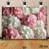 2D Flat Print Romantic Hydrangea Backdrop Studio Background Cloth