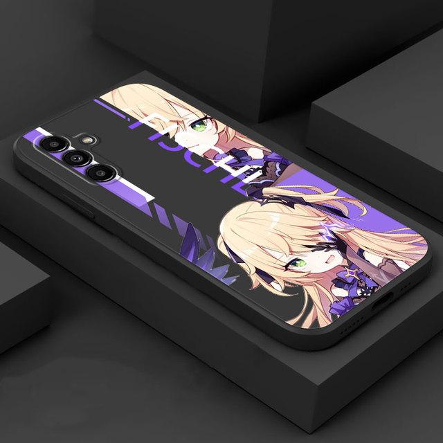 Husă pătrată lichidă pentru telefon pentru Samsung Galaxy A32 A52s A53 A42 A73 A13 A23 A33 A13 A12 A52 A72 A22 Genshin Impact People Cover