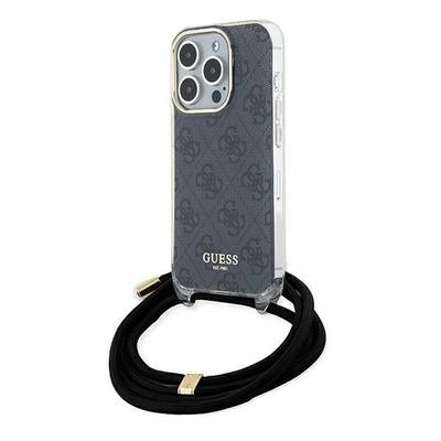 Guess Guhcp15Xhc4Sek Iphone 15 Pro Max 6.7 Czarny/Black Hardcase Crossbody Cord 4G Print