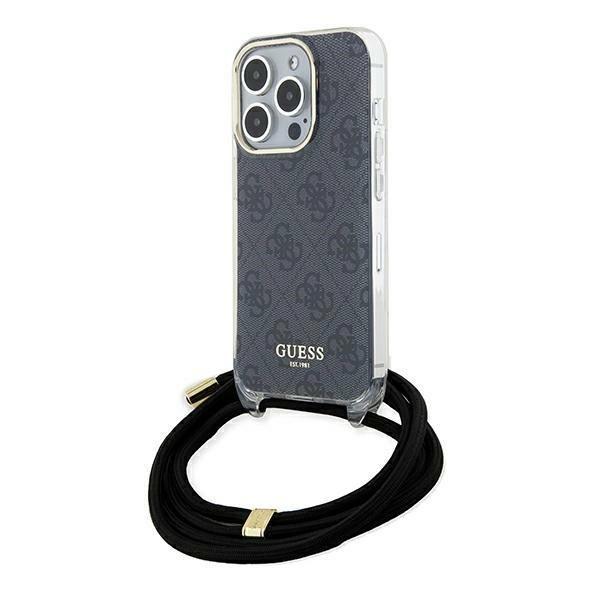 Guess Guhcp15Xhc4Sek Iphone 15 Pro Max 6.7 Czarny/Black Hardcase Crossbody Cord 4G Print