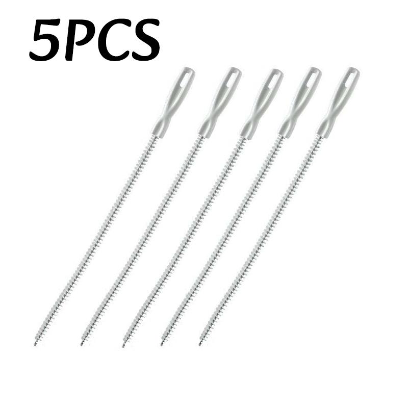 1-11pc Pipe Dredging Brush Sink Drain Cleaning Brush Bathroom Hair Drain Remover Tool Bendable Sink Kitchen Clog Plug Hole Brush