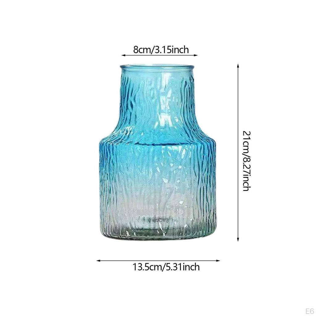 Glasblumenvase Knospe Kreative Hochzeitsmittelstücke Flasche Rundkrug für Bücherregal