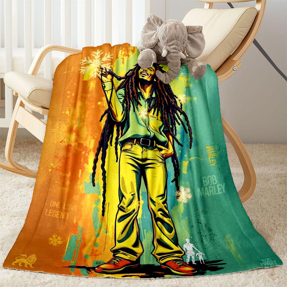 Bob Marley One Love Legend Blanket Soft Warm Cozy Perfect For Office Seaside Livingroom For All Occasions Stylish Decor Gifts For Family Or Friends