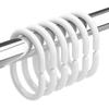 12pcs Plastic Shower Curtain Rings Clear Shower Curtain Hook Hanger C Shaped Shower Hooks for Bathroom Kitchen Pole Window Rod
