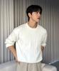 KNITTED Cotton Minimalist Round Knit Ivory