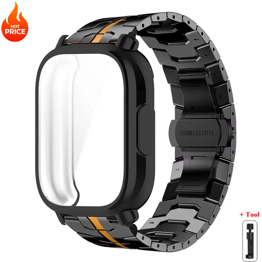 Carcasă+Curea Pentru Redmi Watch 5 Active Husa Moale din TPU Pentru Xiaomi Redmi Watch 5 Lite Brățară Metalică de Lux Brățară din Oțel Inoxidabil