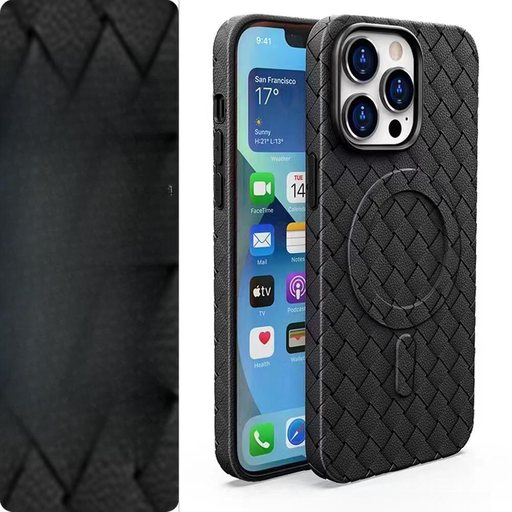 Magnetic Woven Texture Is Suitable for Apple 16pro Phone Cases. Ultra-thin Heat Dissipation 15. Simple Magsafe Protective Case 12