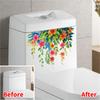 Toilet Sticker, Self-adhesive Waterproof, Removable Wall Sticker, Bathroom Toilet Lid Decoration, Floral Sticker