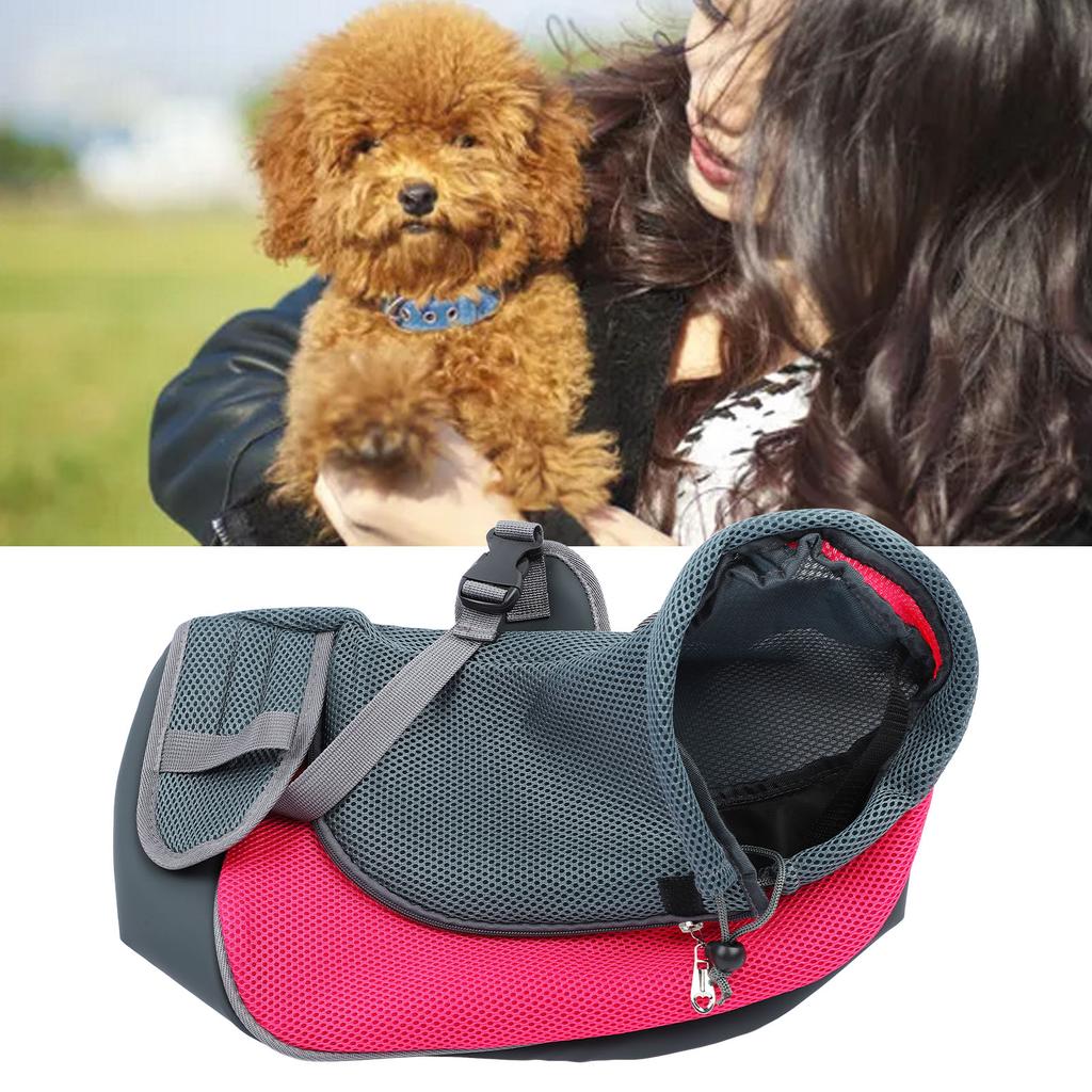 Pet Sling Breathable Mesh Portable Single Shoulder Bag Dog Carrier Sling for Outdoor Travel
