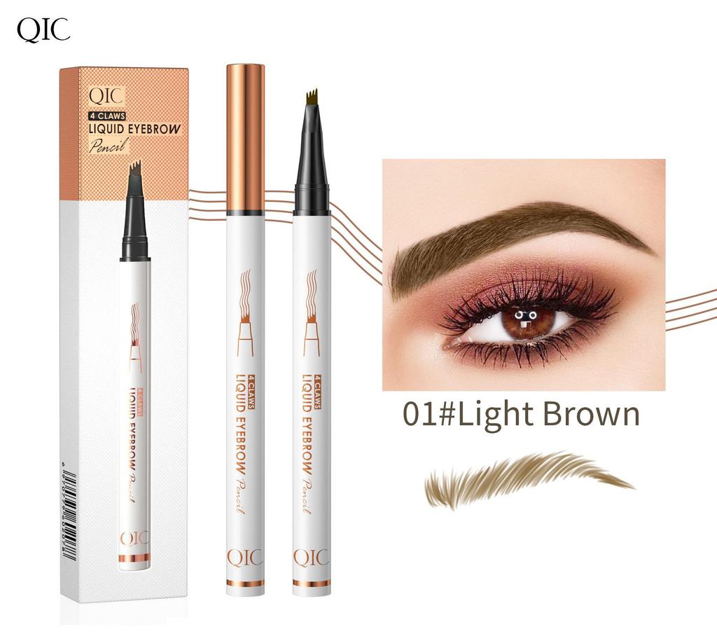 2024QIC New 3D Waterproof Micro-knife Magic Eyebrow Four-pronged Eyebrow Pencil Wild Water Eyebrow Pencil
