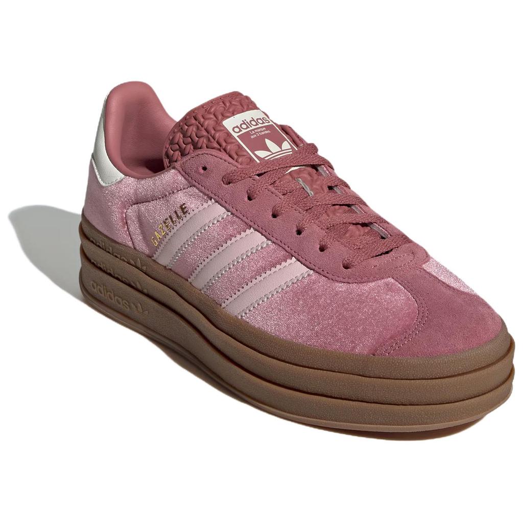 adidas Gazelle Bold Preloved Velluto Cremisi Sneakers da Donna Rosa Rosa Sabbia Bianco Sporco IG4389
