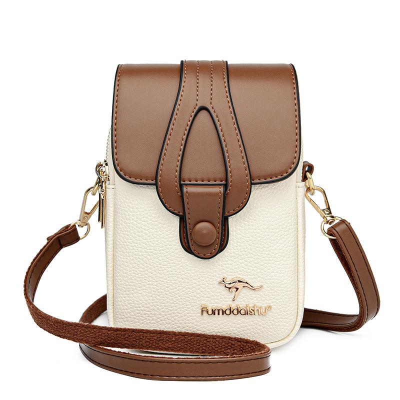 Ladies' Small Bag New Trendy and Versatile Mobile Wallet, Multi-layer Light Luxury Texture Single Shoulder Crossbody Bag