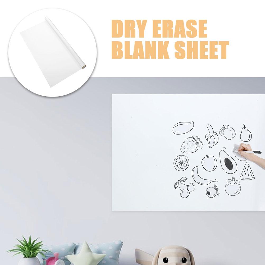 1 set Whiteboard Wall Stickers Dry Erase Reusable Static Cling Sheets Home Office Classroom Kids Drawing Non Damage Removable