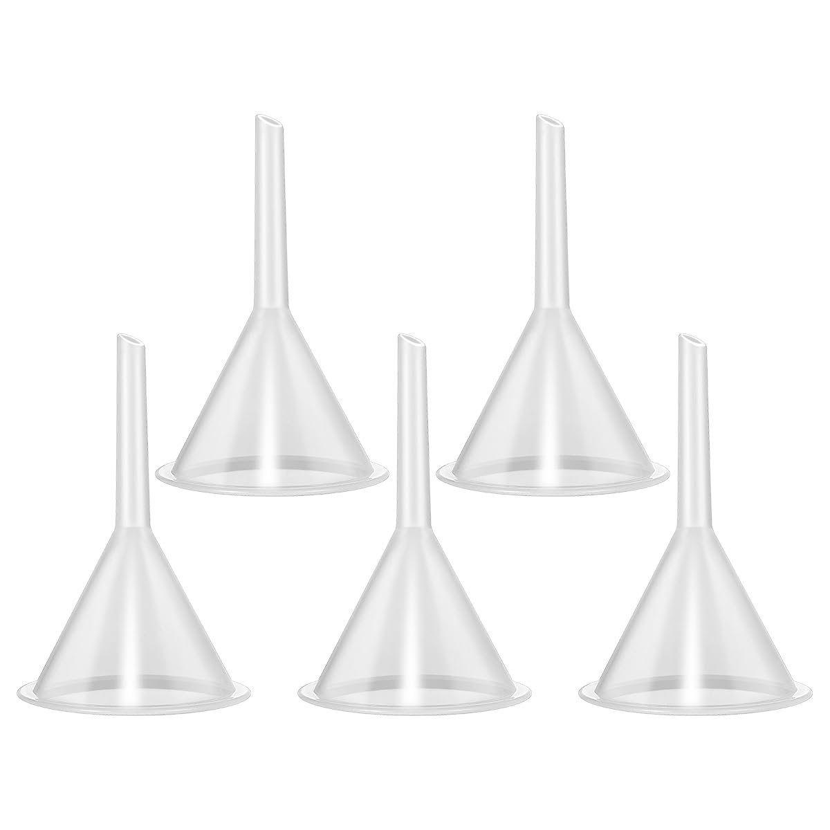 TEHAUX Mini Funnel Funnel Funnel 5pcs 60ml Filter Funnel Funnel Multi-Purpose Plastic Liquid Transfer