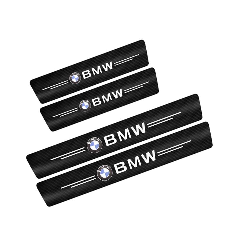 BBKR7 For BMW M3 M5 M6 X3 Carbon Fiber Door Sill Scuff Plate E46 E36 E90 F30 G20 E34 Anti-Scratch Vehicle Exterior Tuning Accessories